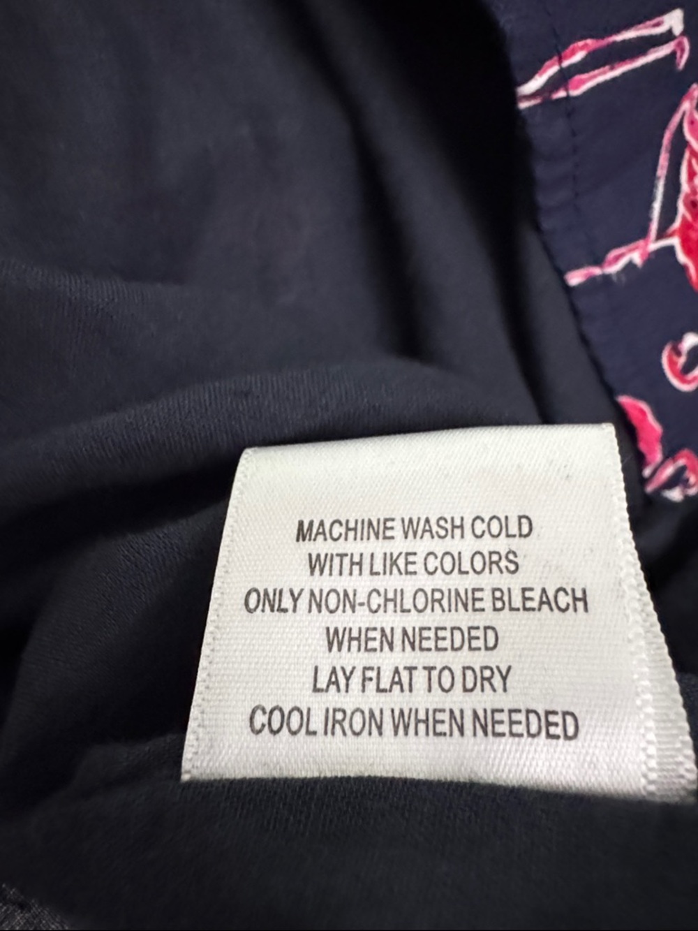 Modcloth Flamingo Print Skirt Navy Blue Size 2X Cotton Lined - Picture 12 of 12